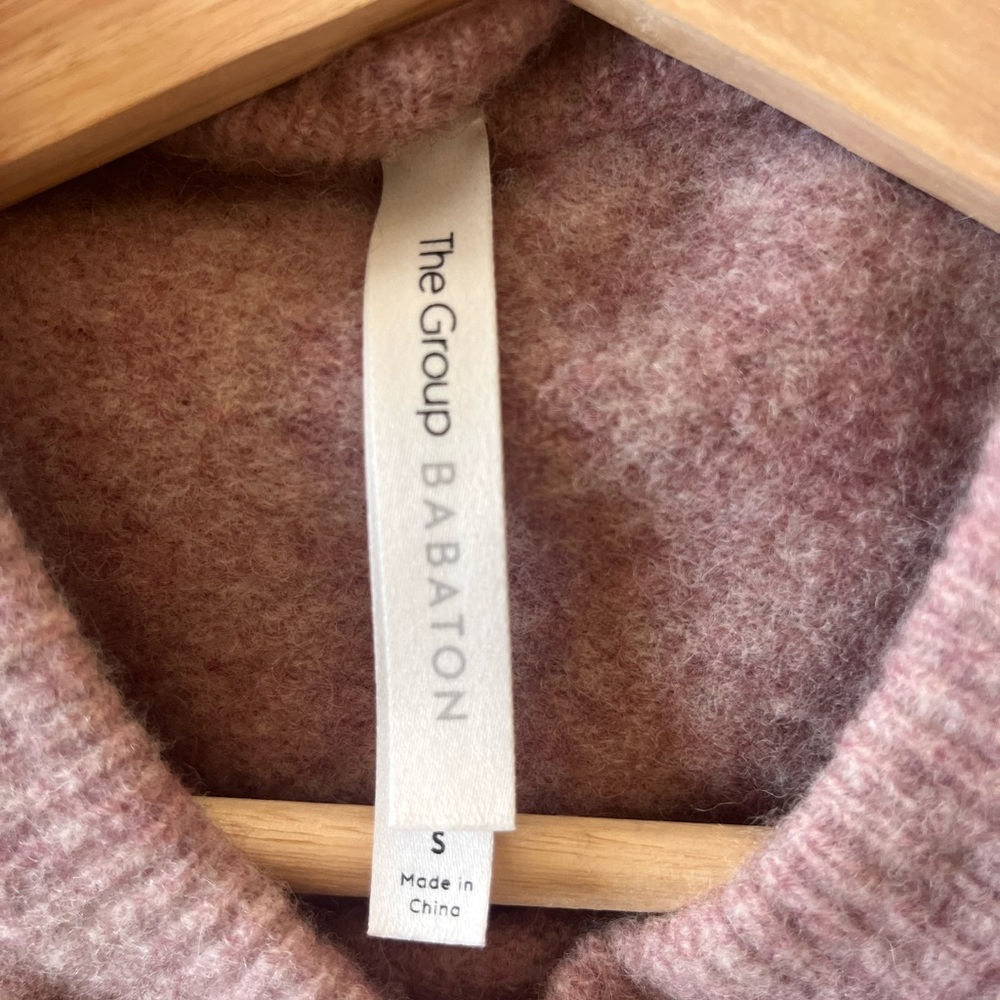 Babaton Soft Pink Crew Neck Sweater